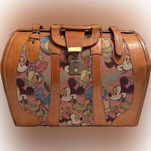 Disney Mickey Mouse Leather Trim Duffel Bag